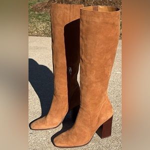 Dolce Vita Fynn Wide Calf Nubuck Leather Knee Hight Boots•Size 8 COLOR- Brown 👢